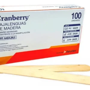 Bajalenguas Madera Cranberry Caja X 100
